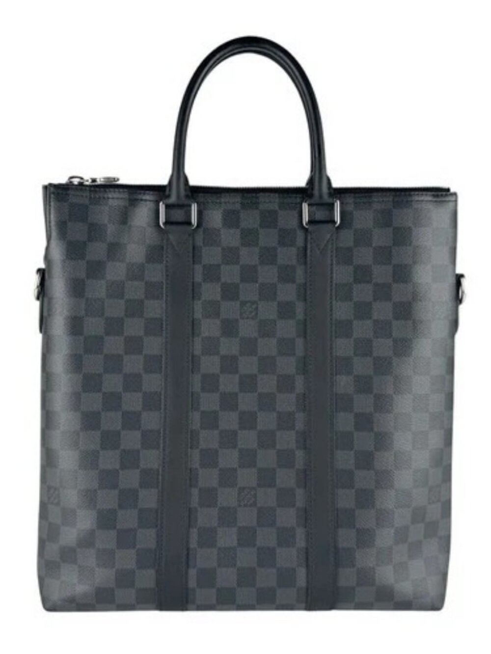 Auth LOUIS VUITTON Damier Graphite Anton Handbag Black N40000 - z9641